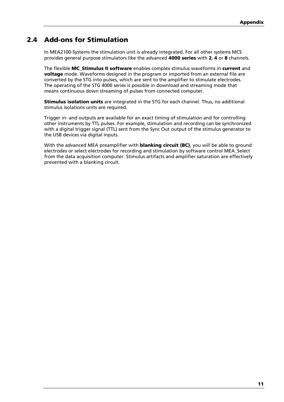 4 add-ons for stimulation | Multichannel Systems MEA-System Manual User Manual | Page 11 / 28