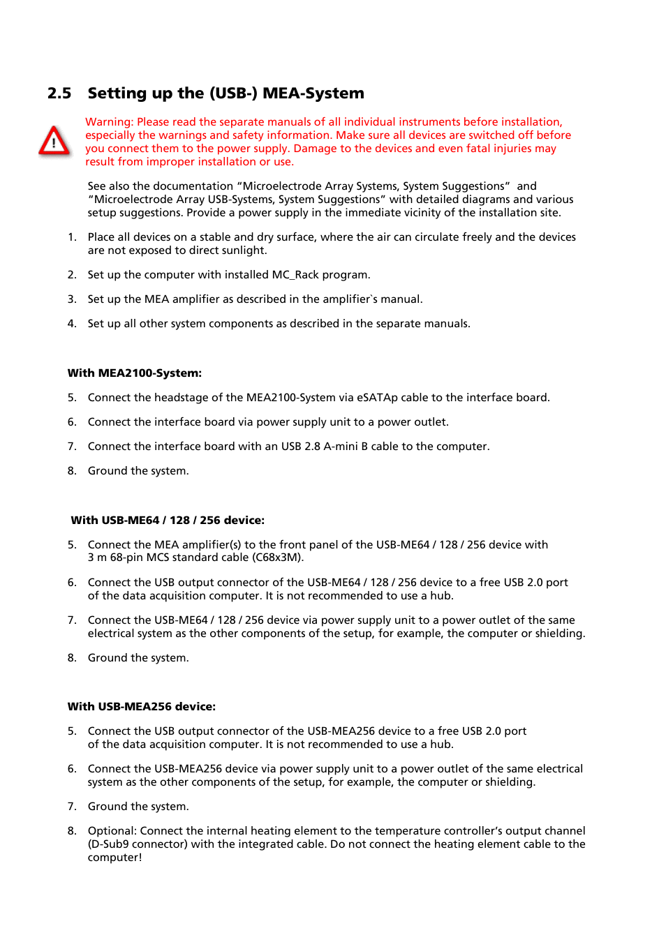 5 setting up the (usb-) mea-system | Multichannel Systems MEA-System Manual User Manual | Page 12 / 28