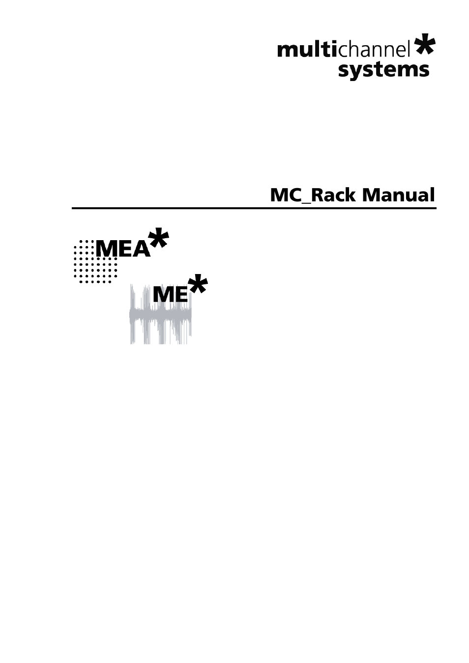 Multichannel Systems MC_Rack Manual User Manual | 201 pages