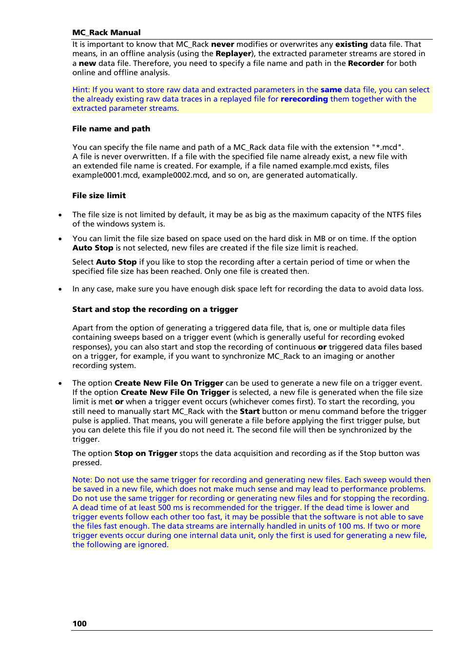 Multichannel Systems MC_Rack Manual User Manual | Page 106 / 201