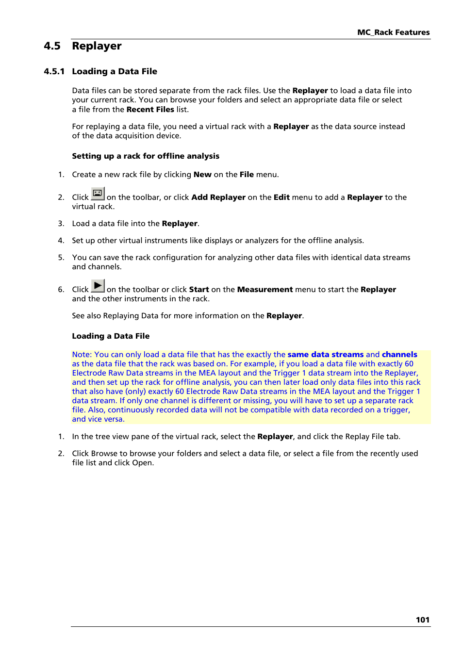 5 replayer | Multichannel Systems MC_Rack Manual User Manual | Page 107 / 201