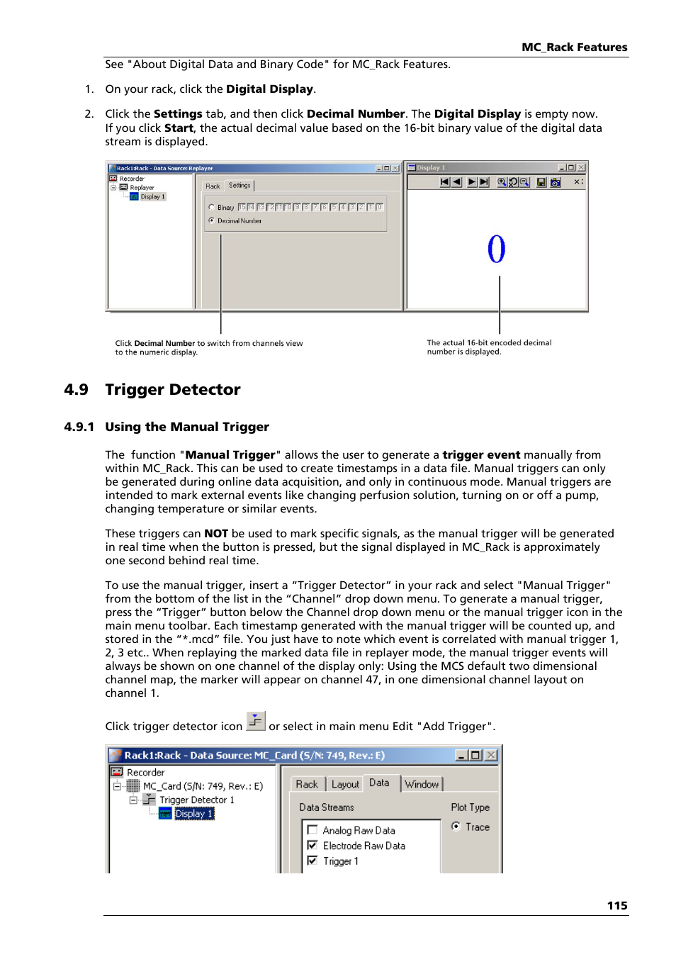 9 trigger detector | Multichannel Systems MC_Rack Manual User Manual | Page 121 / 201