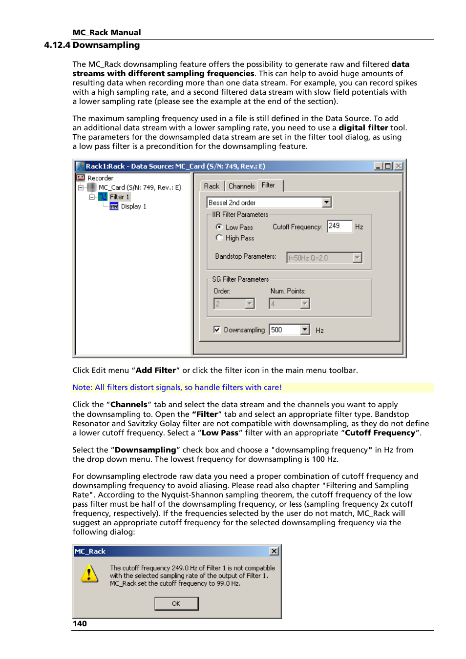 Multichannel Systems MC_Rack Manual User Manual | Page 146 / 201