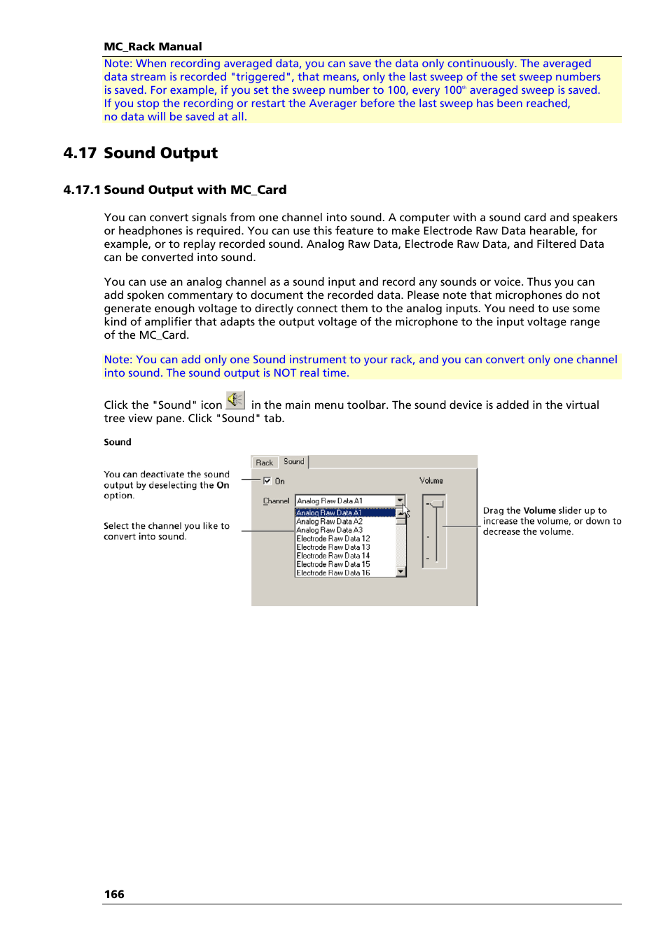 17 sound output | Multichannel Systems MC_Rack Manual User Manual | Page 172 / 201