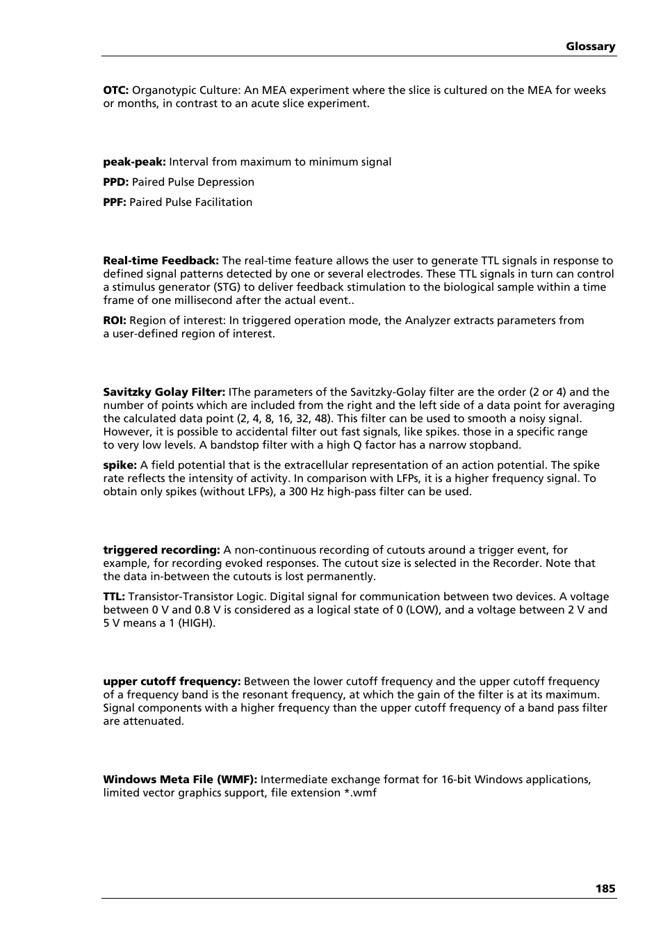 Multichannel Systems MC_Rack Manual User Manual | Page 191 / 201