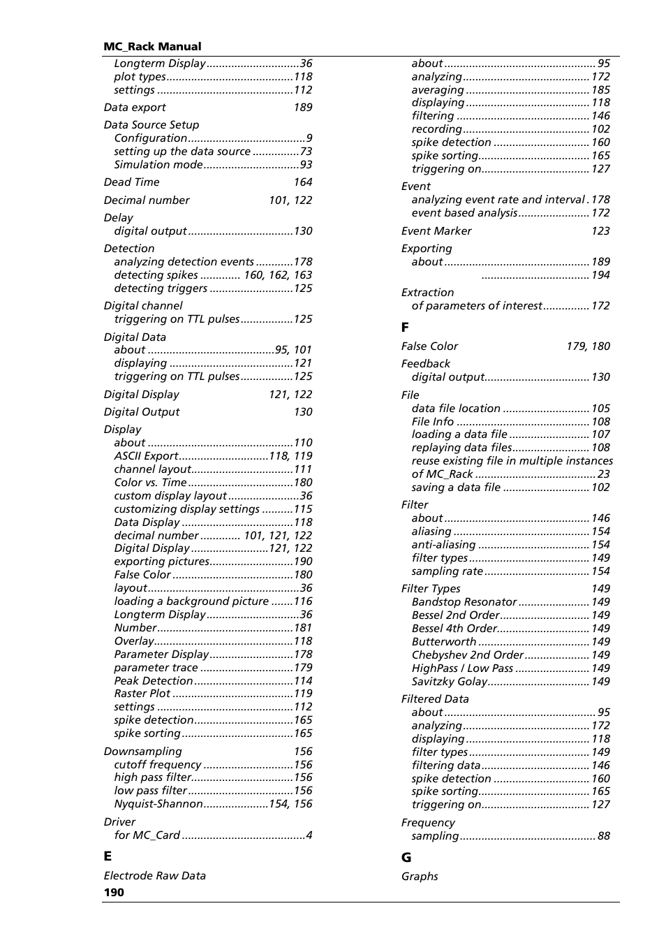 Multichannel Systems MC_Rack Manual User Manual | Page 196 / 201