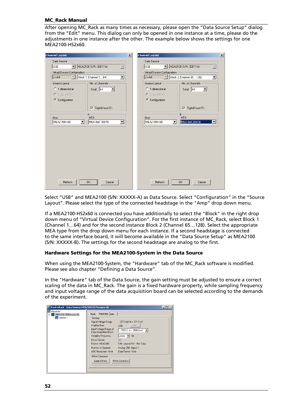 Multichannel Systems MC_Rack Manual User Manual | Page 58 / 201