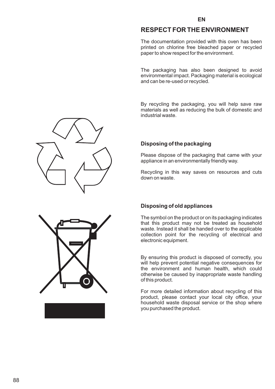 Respect for the environment | Kaiser EM2000 User Manual | Page 88 / 96