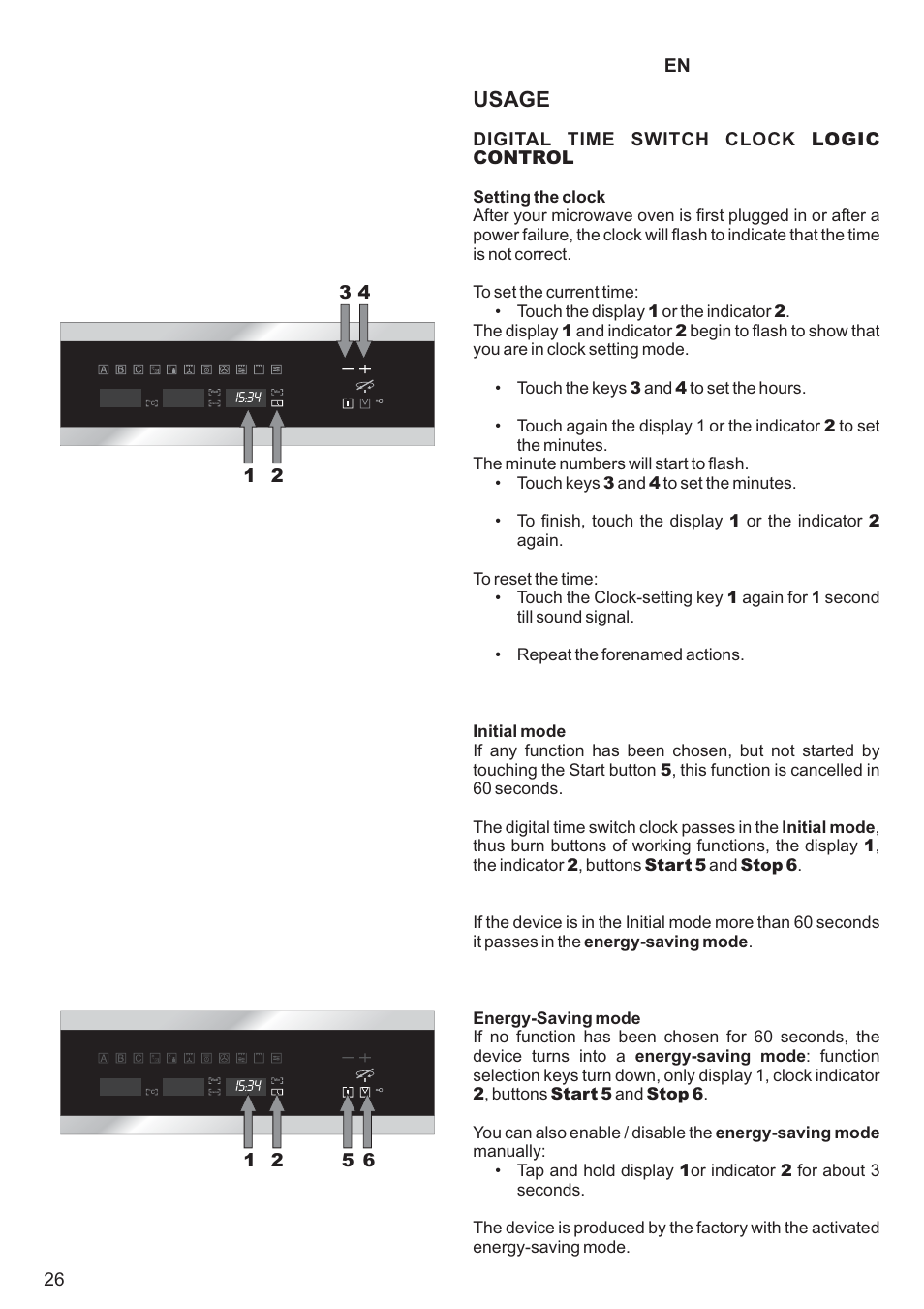 Usage, En 26, Digital time switch clock logic control | Kaiser EM3200 User Manual | Page 26 / 100