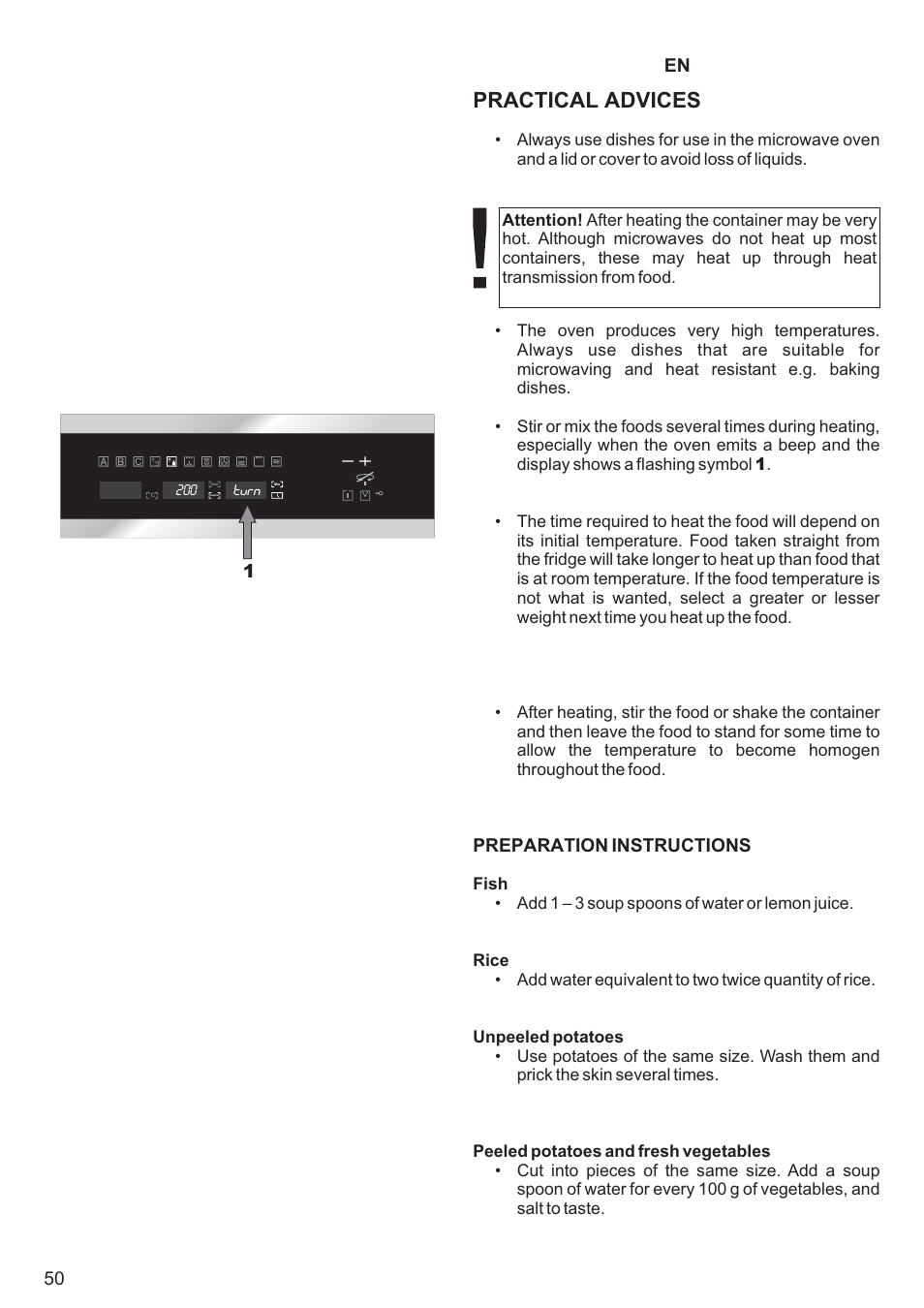 Practical advices, Preparation instructions, En 50 | Kaiser EM3200 User Manual | Page 50 / 100