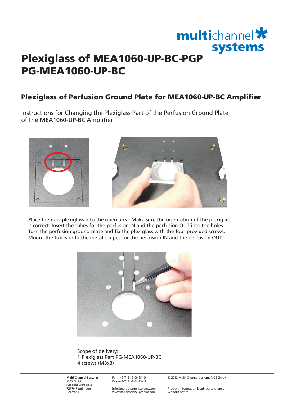Multichannel Systems PG-MEA1060-UP-BC-PGP User Manual | Page 2 / 2