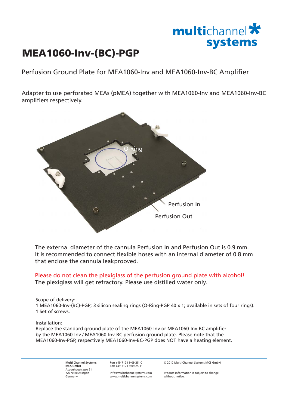 Multichannel Systems MEA1060-Inv-(BC)-PGP User Manual | 1 page