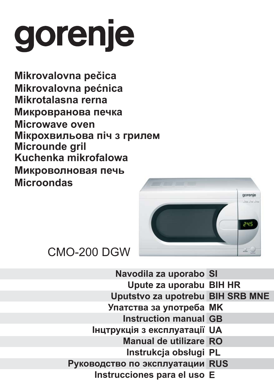 Gorenje CMO-200 DGW User Manual | 106 pages