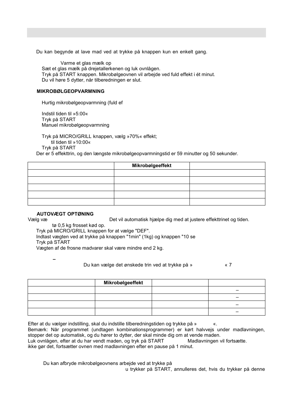 Betjeningsvejledning | Gorenje GMO-20 DGE User Manual | Page 103 / 152