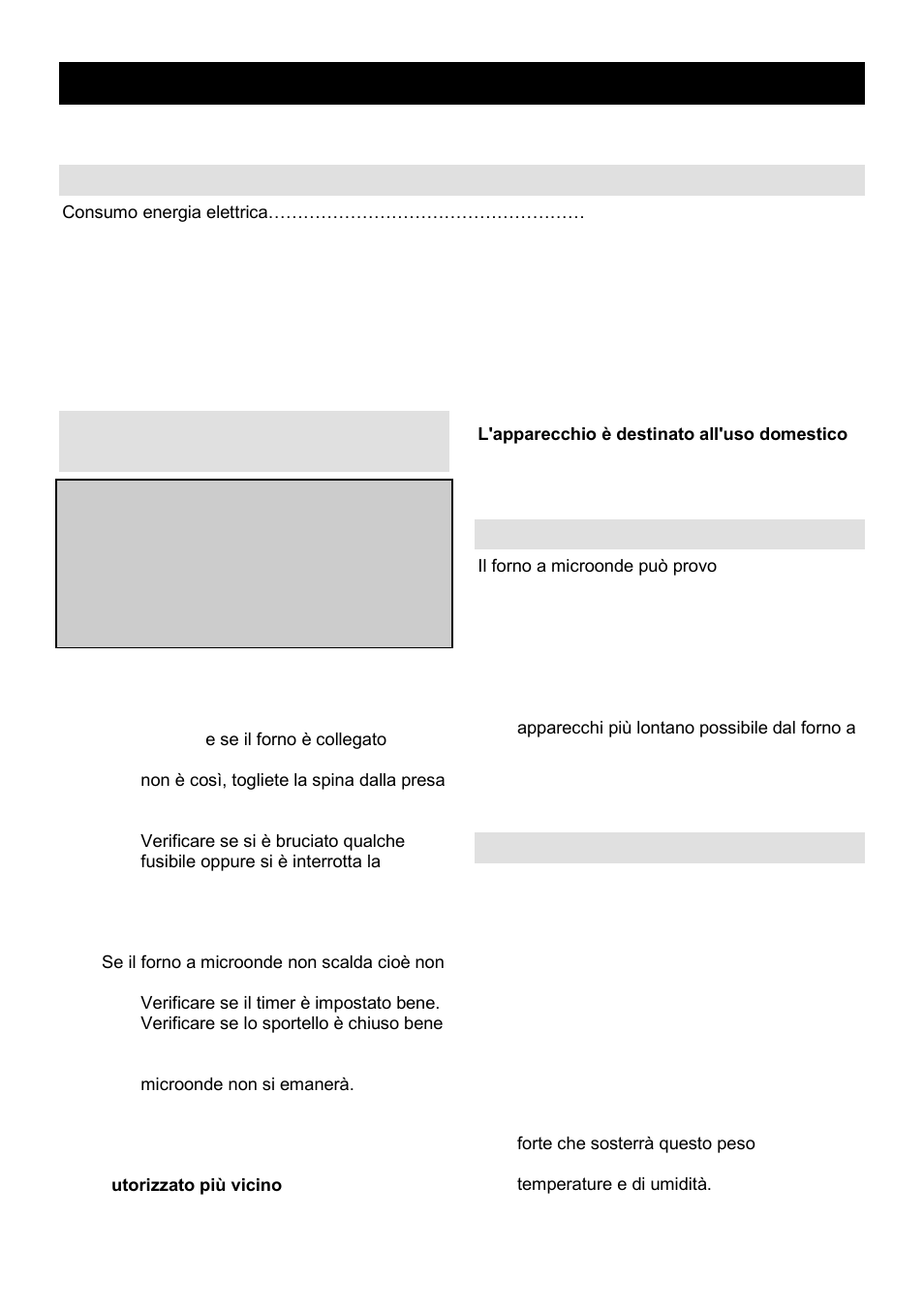 Istruzioni d'uso it, Specificazioni, Prima di chiamare il servizio d'assistenza | Interferenze radio, Posizionamento | Gorenje GMO-23 Ora Ito User Manual | Page 113 / 175
