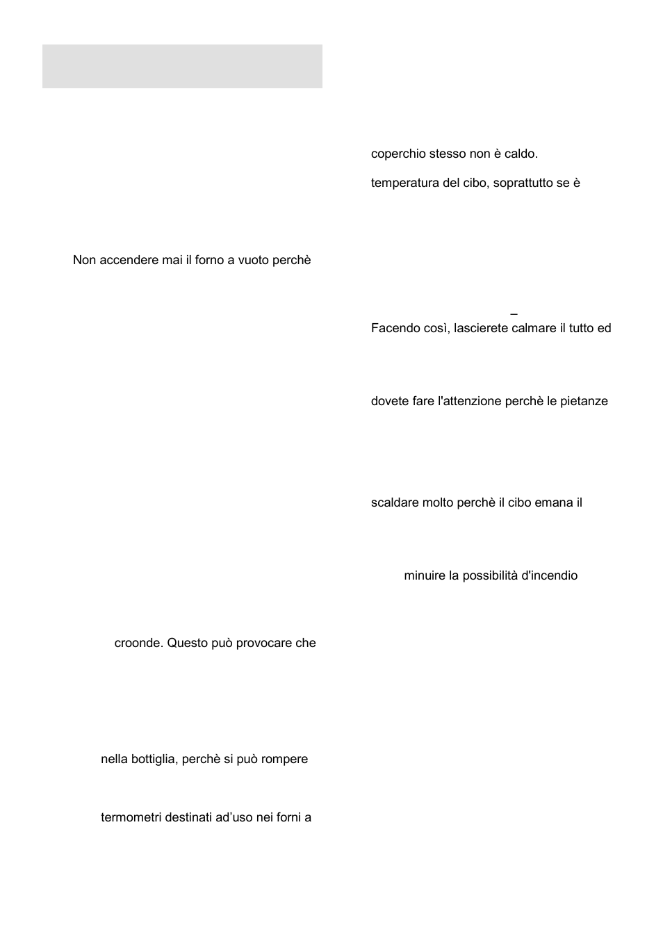 Le istruzioni di sicurezza per un'uso generale | Gorenje GMO-23 Ora Ito User Manual | Page 115 / 175