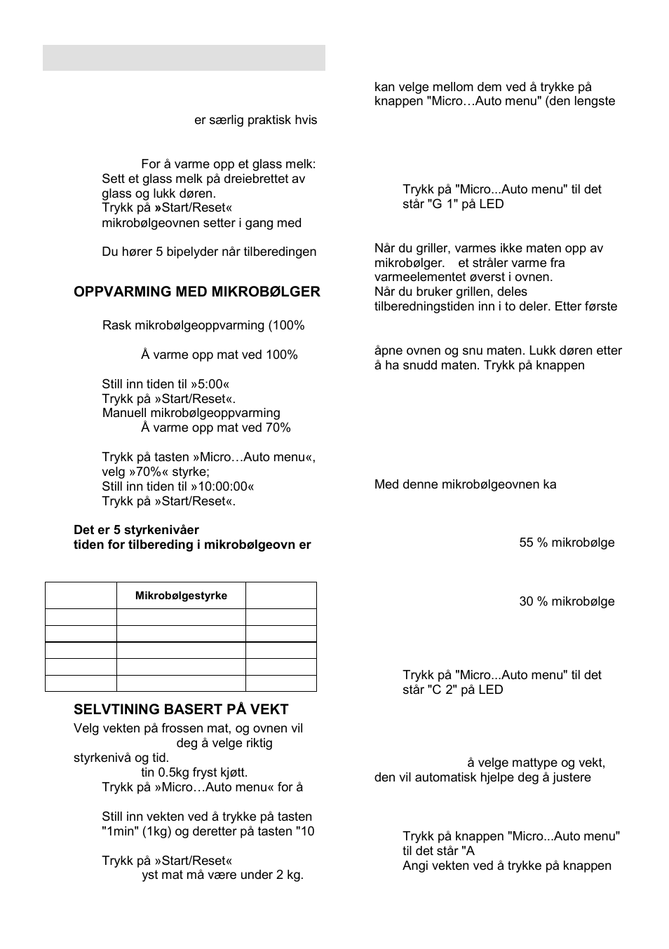 Brukerinstruksjoner | Gorenje GMO-23 Ora Ito User Manual | Page 138 / 175