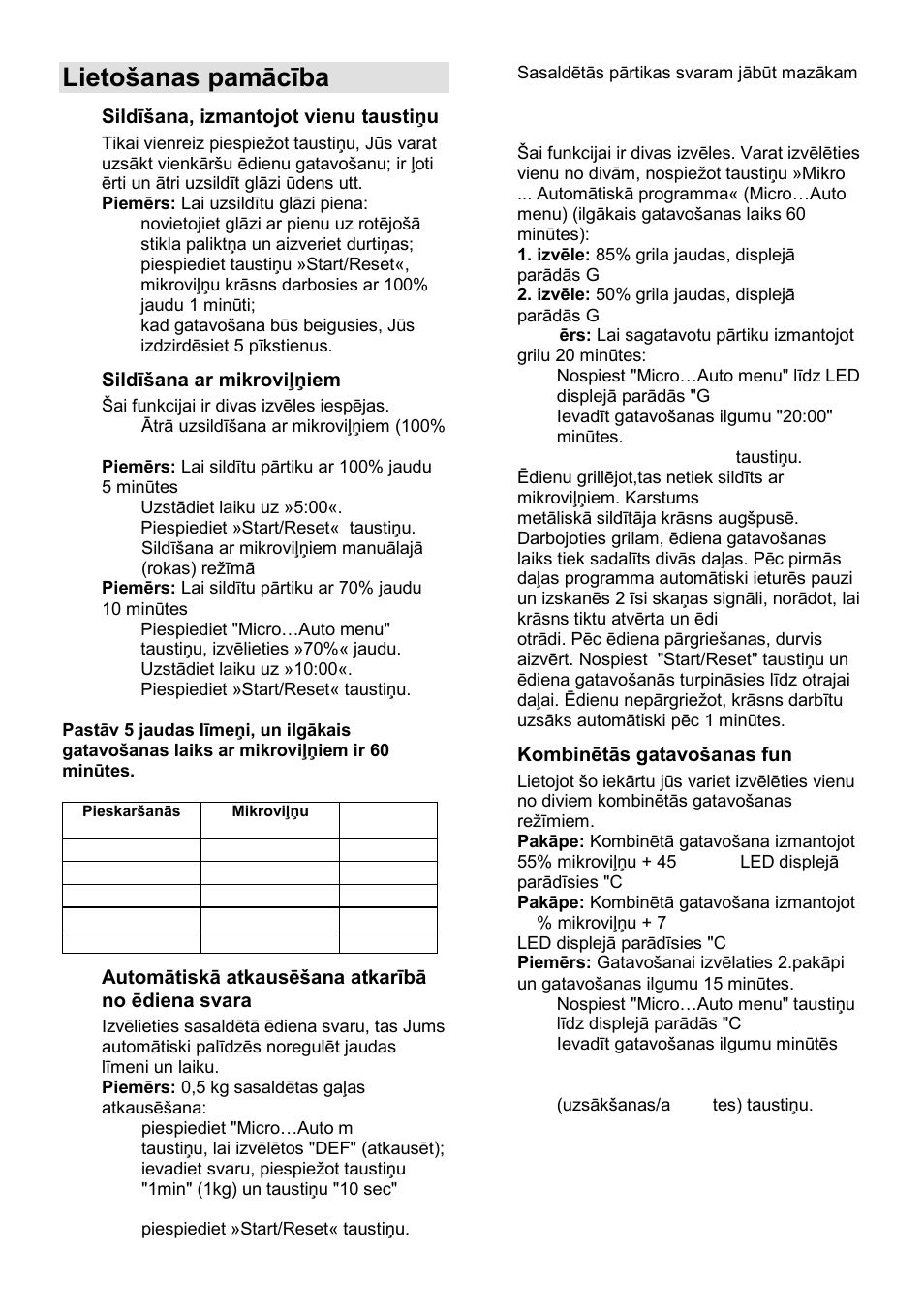 Lietońanas pamācība | Gorenje GMO-23 Ora Ito User Manual | Page 152 / 175