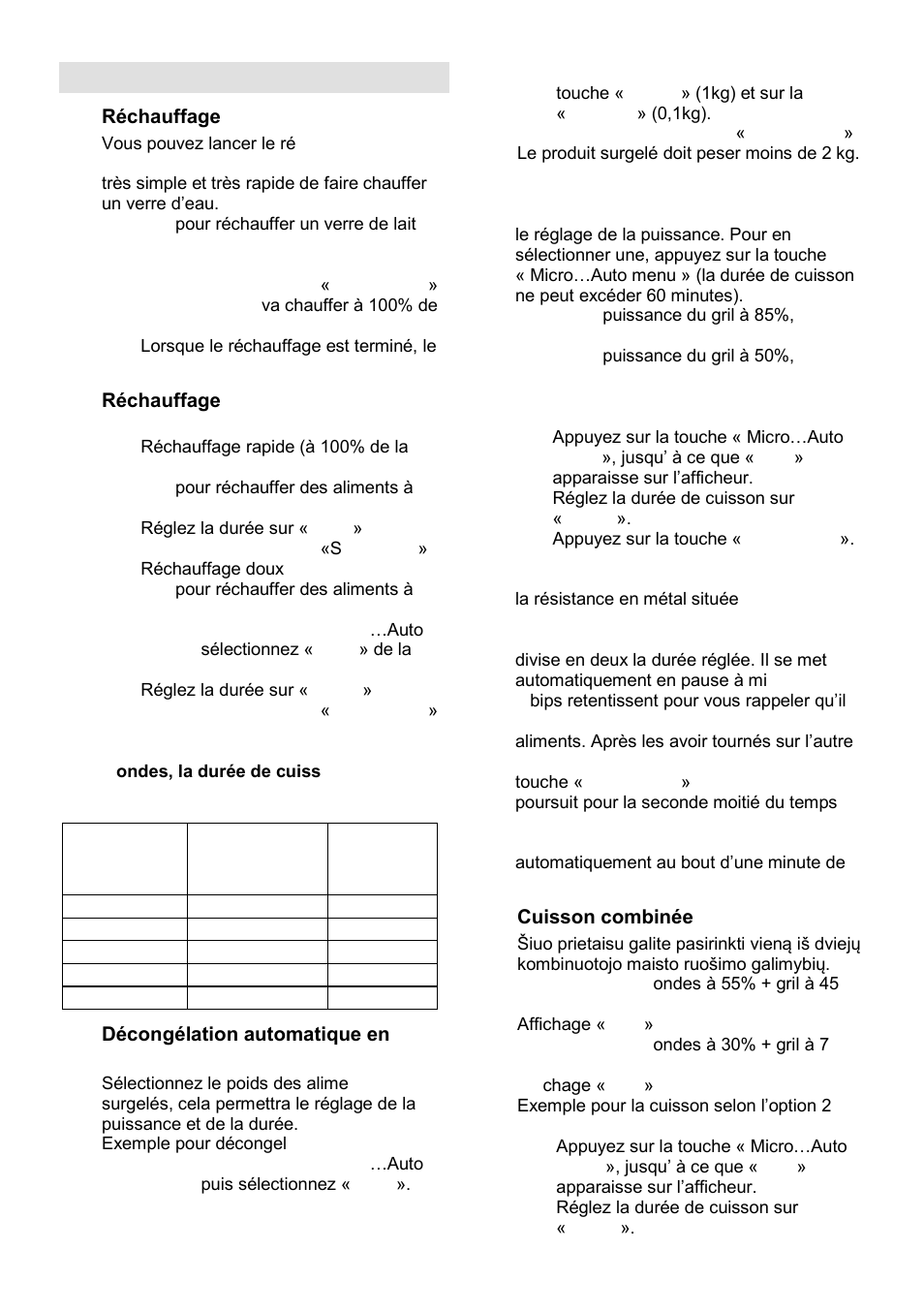 Fonctionnement | Gorenje GMO-23 Ora Ito User Manual | Page 51 / 175