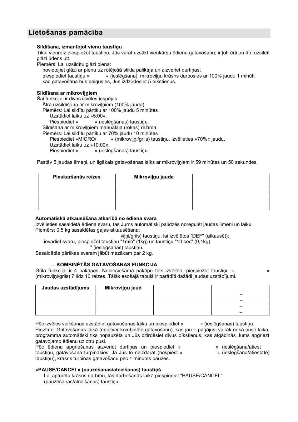 Lietońanas pamācība | Gorenje GMO-20 DGB User Manual | Page 127 / 152