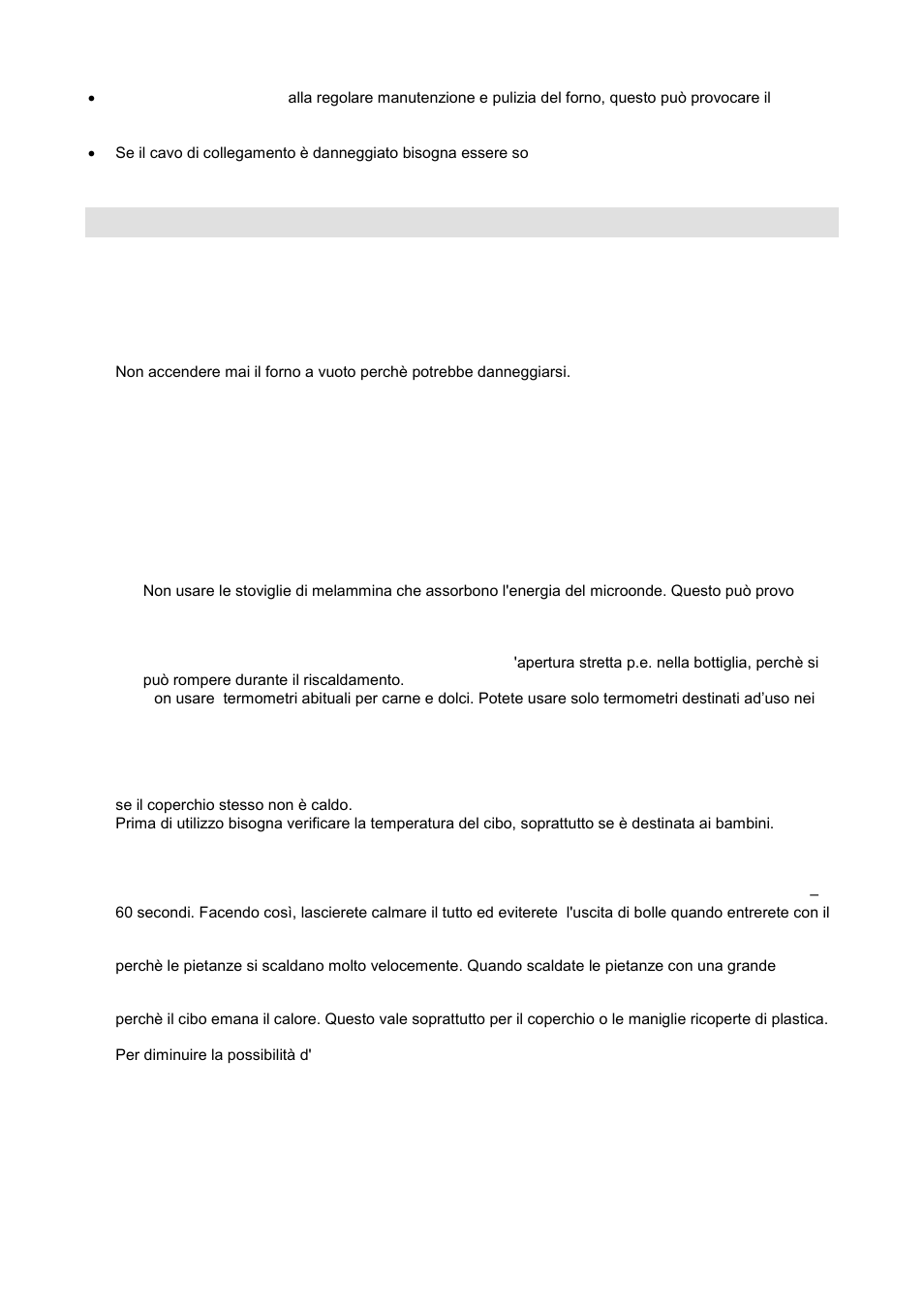 Le istruzioni di sicurezza per un'uso generale | Gorenje GMO-20 DGB User Manual | Page 149 / 152