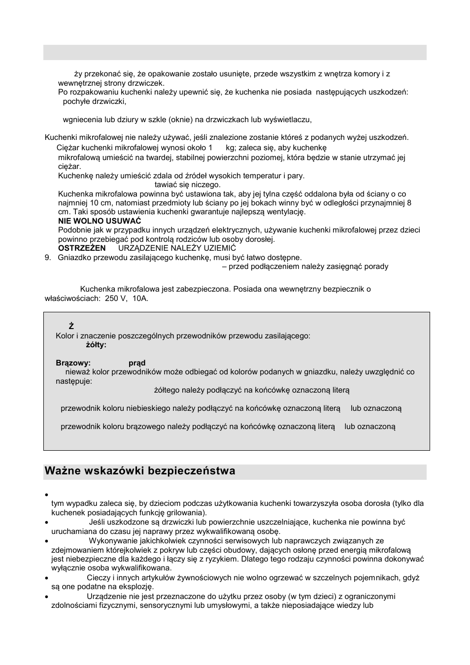 Instalacja, Ważne wskazόwki bezpieczeństwa | Gorenje GMO-20 DGB User Manual | Page 54 / 152