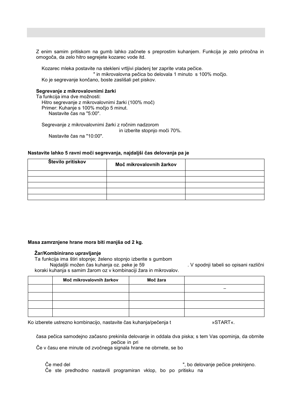 Navodila za upravljanje | Gorenje GMO-20 DGB User Manual | Page 7 / 152