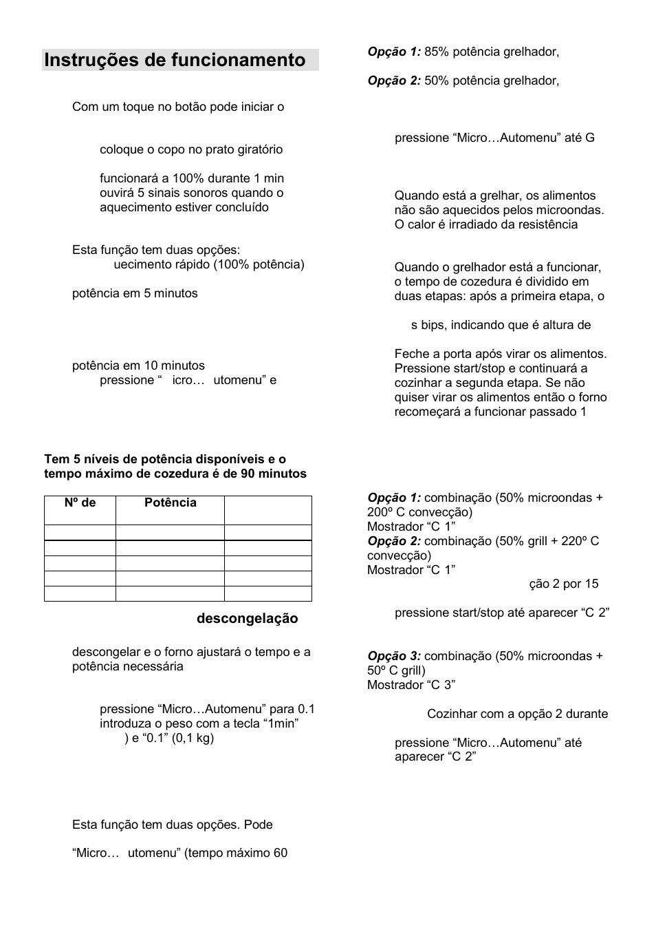 Instruções de funcionamento | Gorenje GMO-24 DCS User Manual | Page 100 / 177