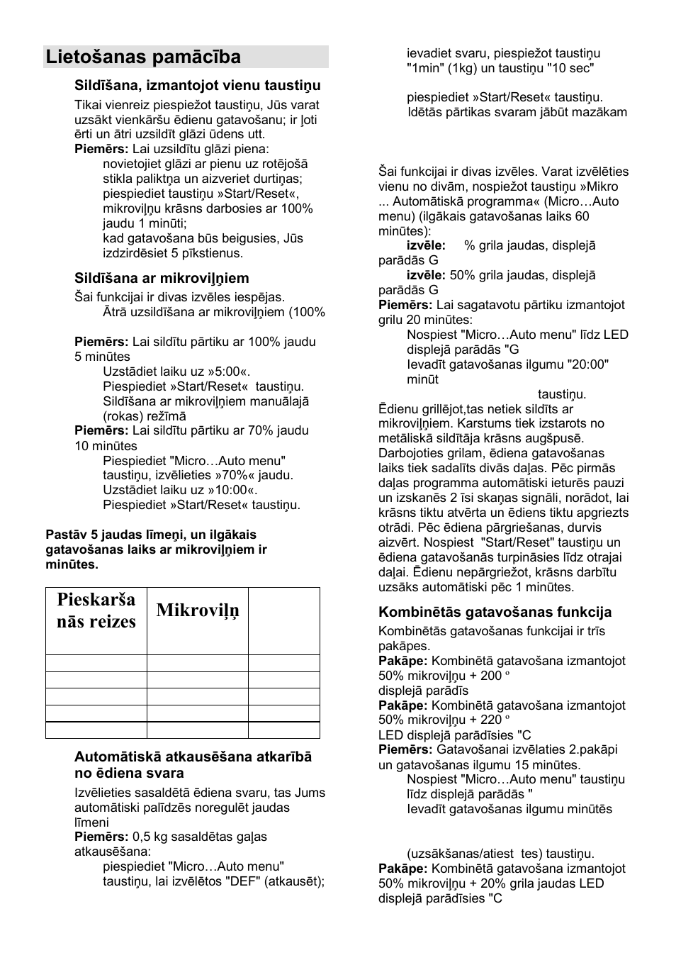 Lietońanas pamācība | Gorenje GMO-24 DCS User Manual | Page 160 / 177