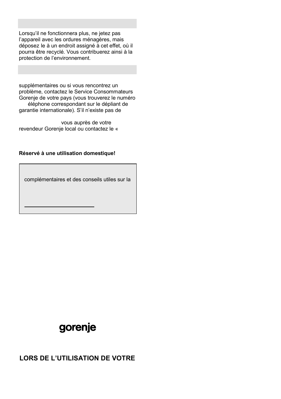 Environnement, Garantie et service | Gorenje GMO-24 DCS User Manual | Page 57 / 177