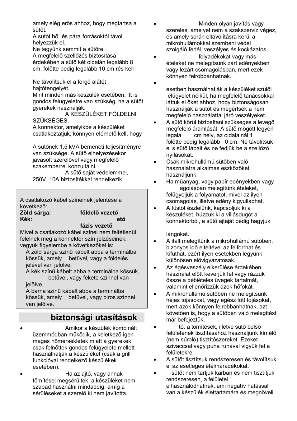 Fontos biztonsági utasítások | Gorenje GMO-24 DCS User Manual | Page 59 / 177