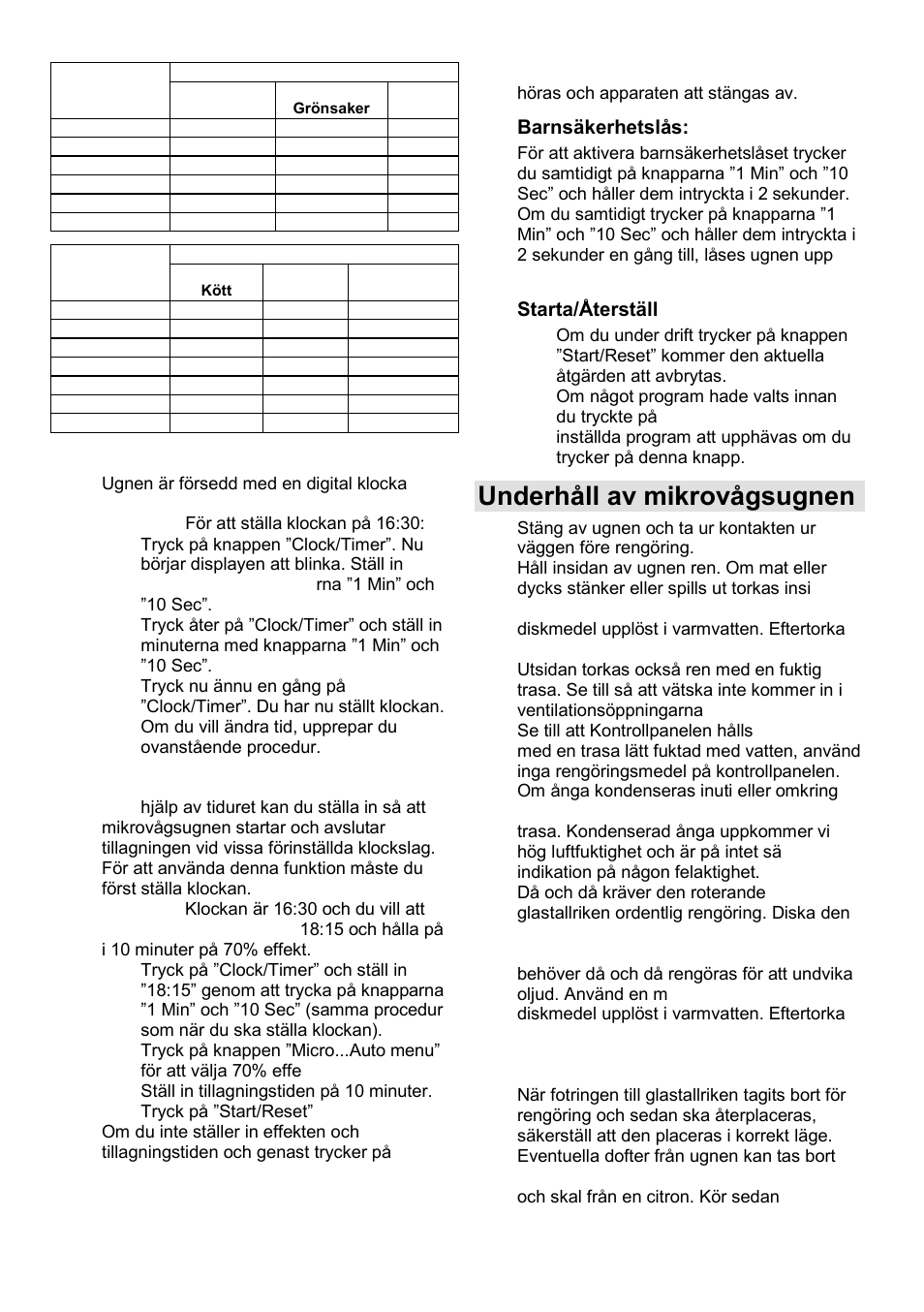 Underhåll av mikrovågsugnen | Gorenje GMO-23 DGE User Manual | Page 132 / 168