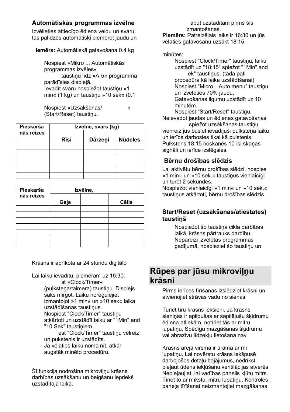 Rūpes par jūsu mikroviļņu krāsni | Gorenje GMO-23 DGE User Manual | Page 153 / 168
