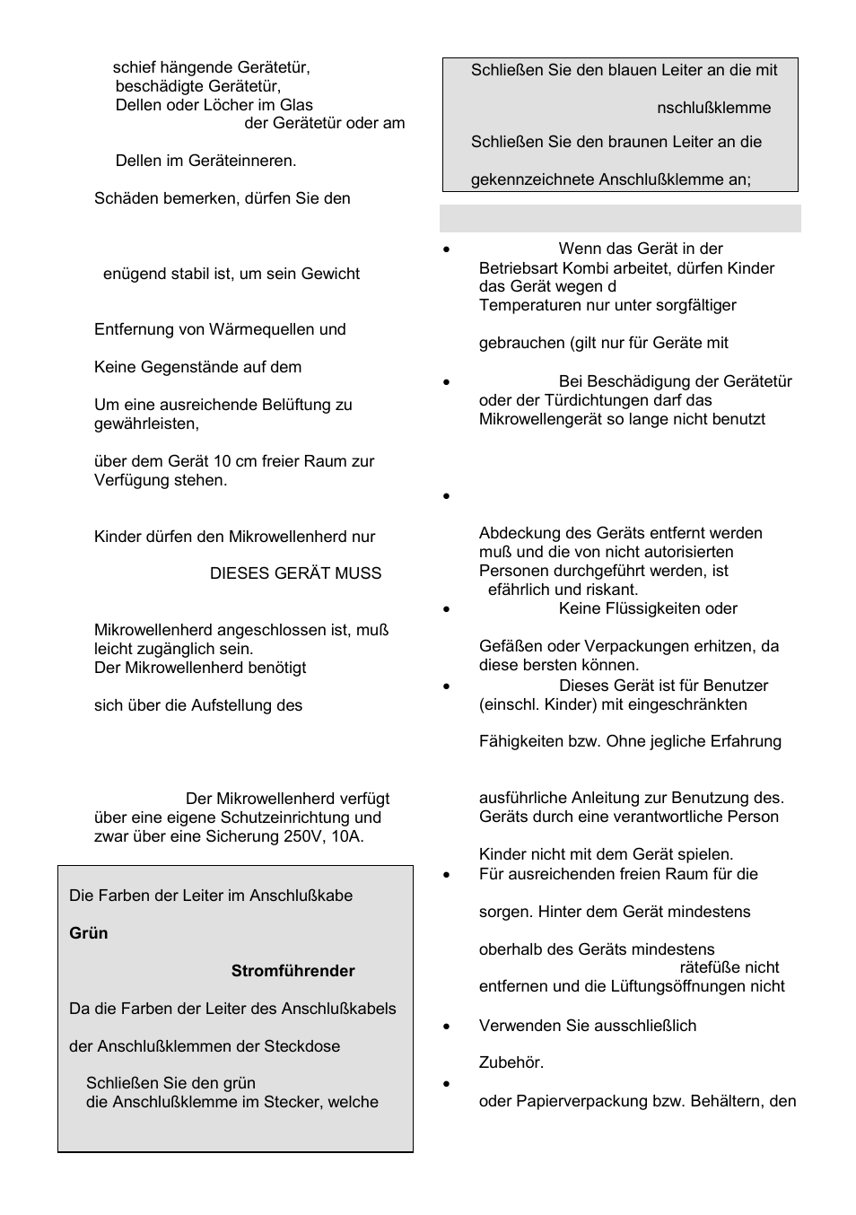 Wichtige sicherheitshinweise | Gorenje GMO-23 DGE User Manual | Page 40 / 168