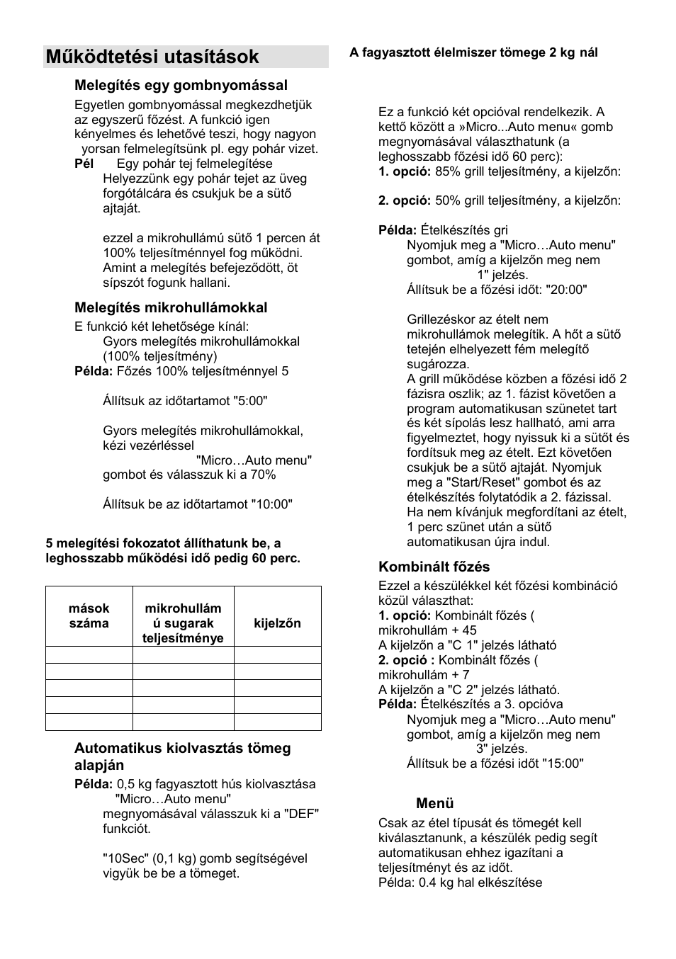 Működtetési utasítások | Gorenje GMO-23 DGE User Manual | Page 59 / 168