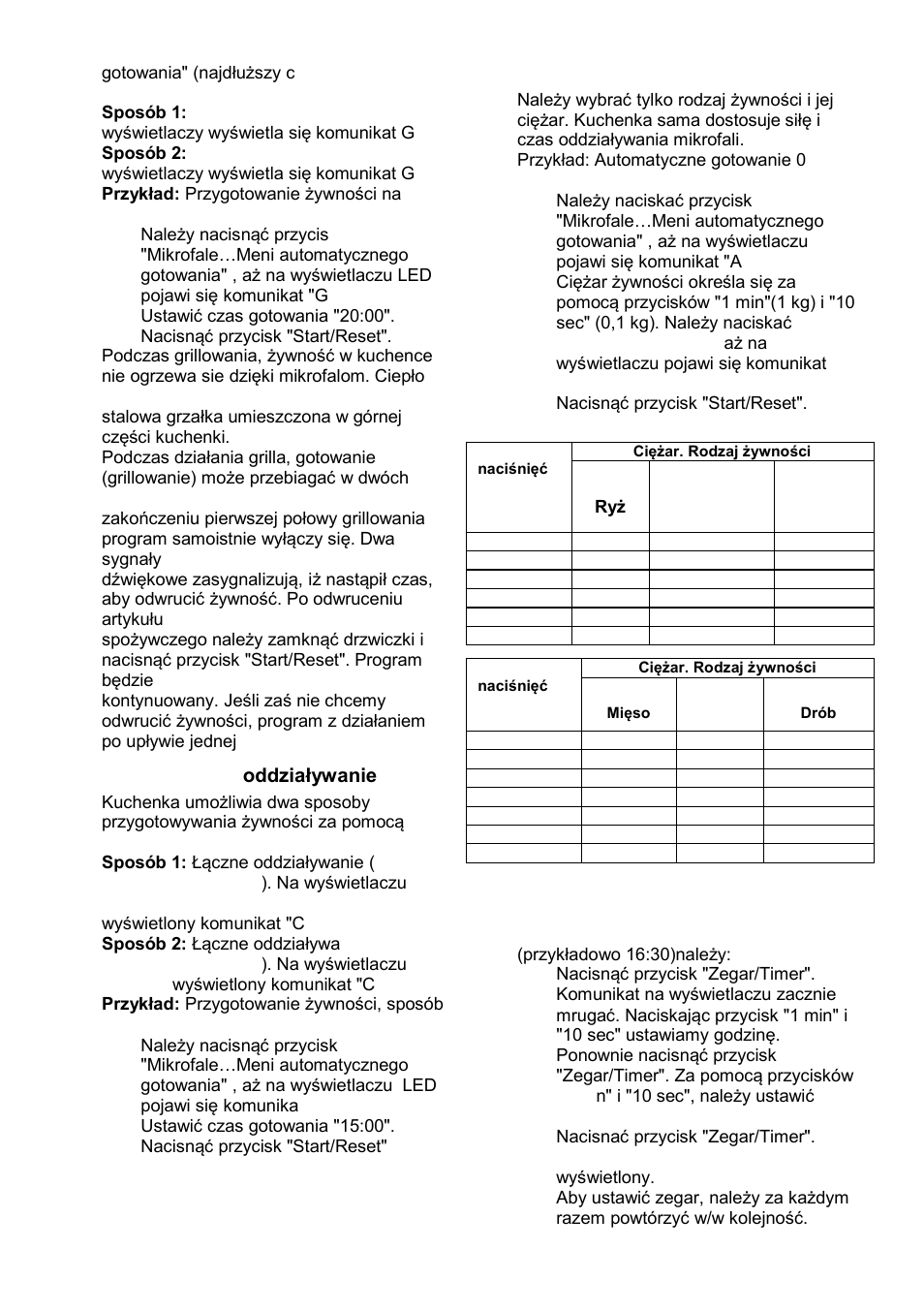 Kombinowane oddziaływanie, Menu automatyczne, Zegar dygitalny | Gorenje GMO-23 DGE User Manual | Page 67 / 168