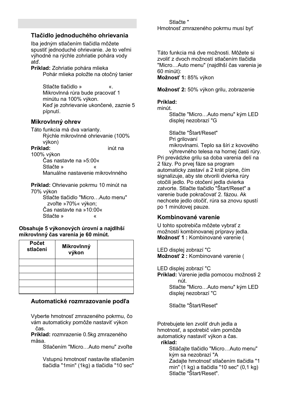 Pokyny k obsluhe | Gorenje GMO-23 DGE User Manual | Page 88 / 168