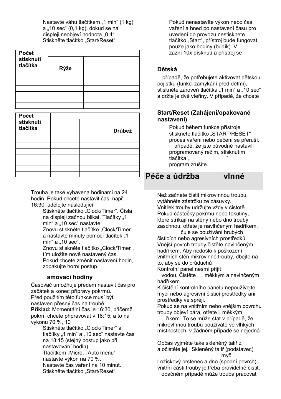 Péĉe a údrņba mikrovlnné trouby | Gorenje GMO-23 DGE User Manual | Page 96 / 168