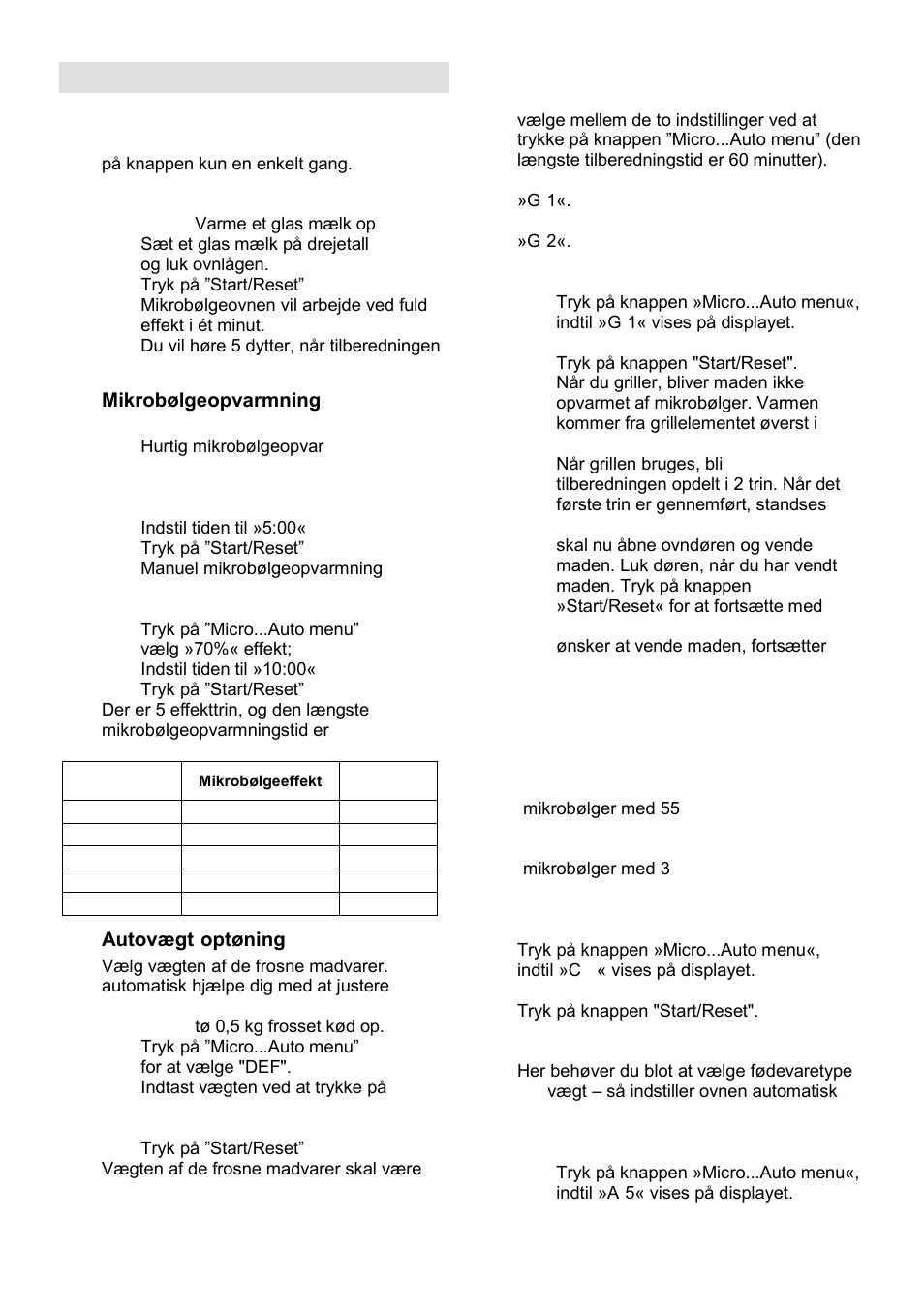 Betjeningsvejledning | Gorenje GMO-25 DGE User Manual | Page 116 / 160