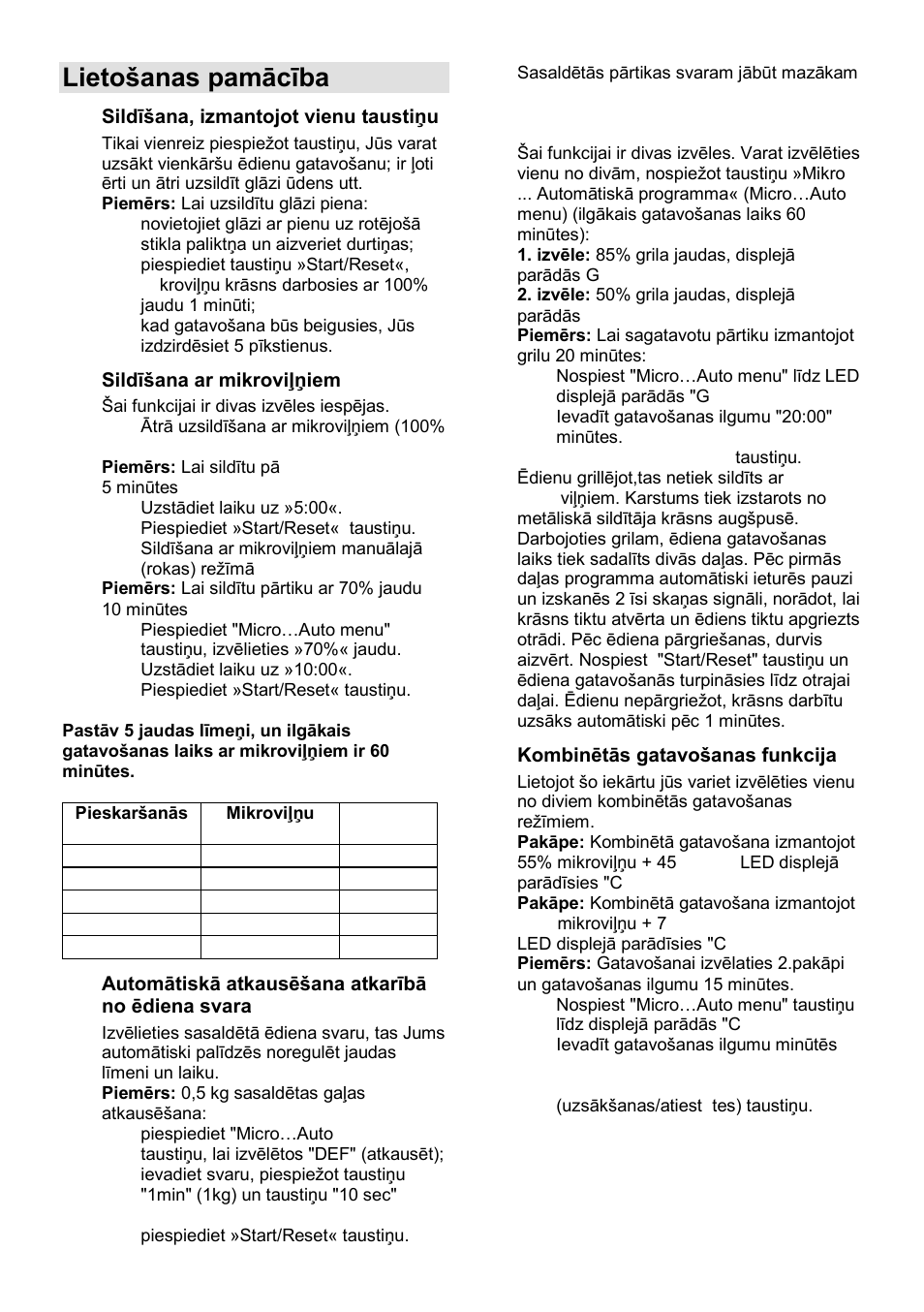 Lietońanas pamācība | Gorenje GMO-25 DGE User Manual | Page 144 / 160