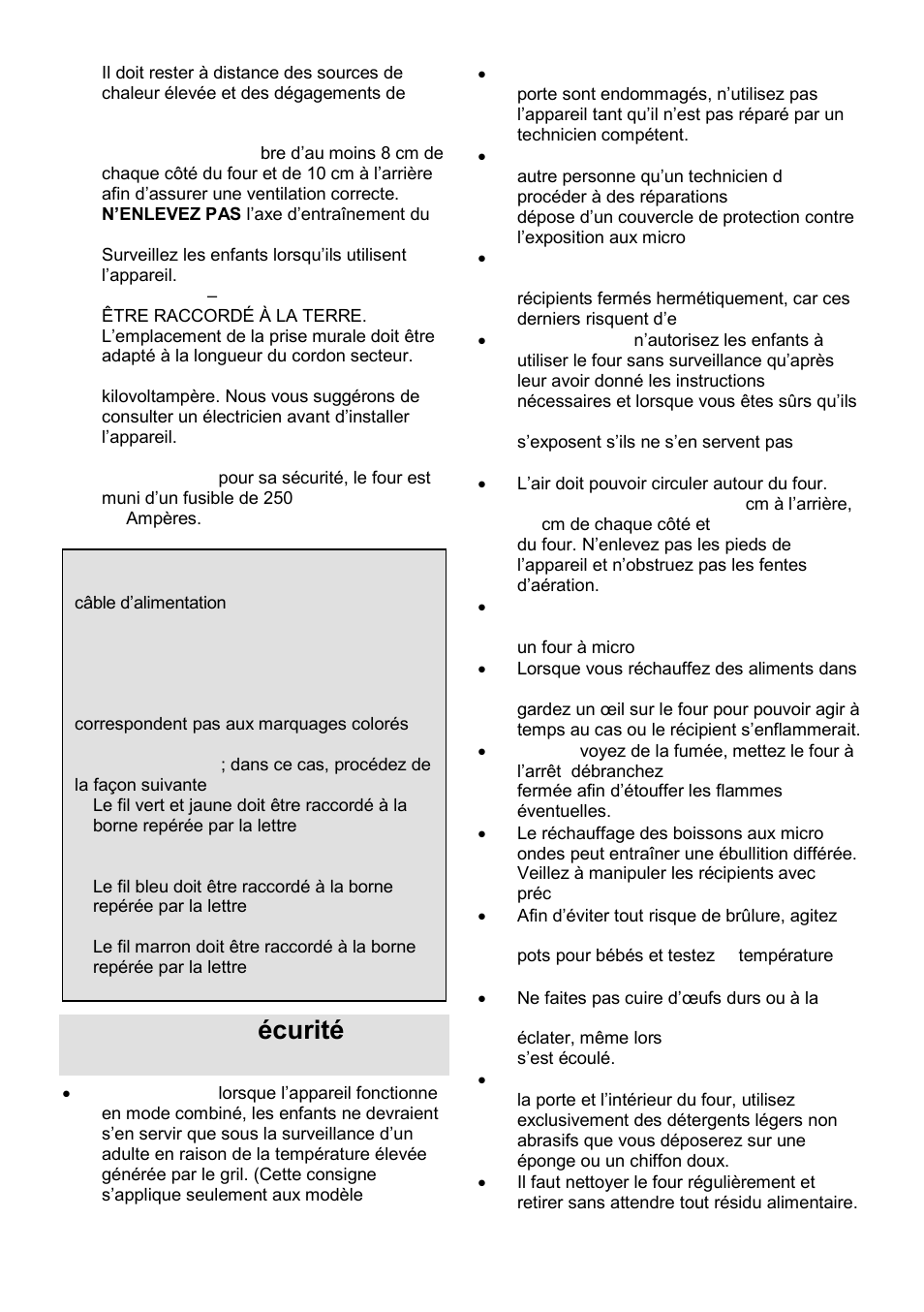 Consignes de s écurité importantes | Gorenje GMO-25 DGE User Manual | Page 48 / 160
