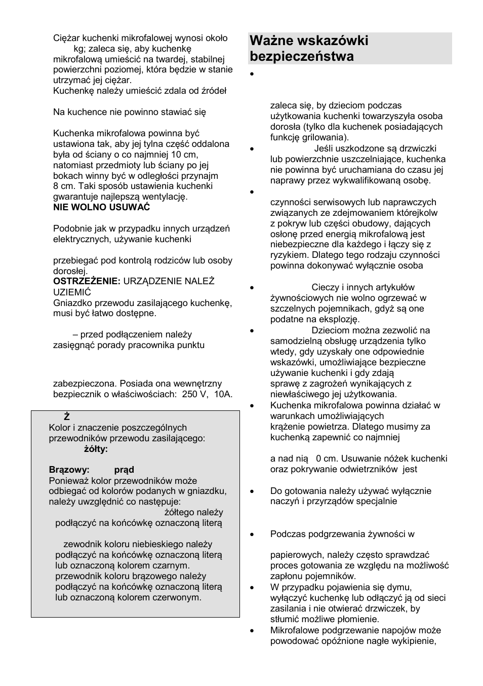 Ważne wskazόwki bezpieczeństwa | Gorenje GMO-25 DGE User Manual | Page 62 / 160