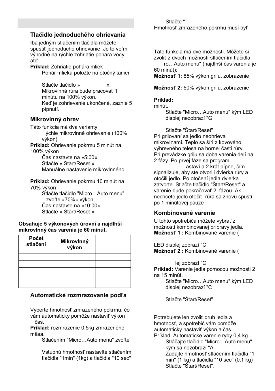 Pokyny k obsluhe | Gorenje GMO-25 DGE User Manual | Page 80 / 160