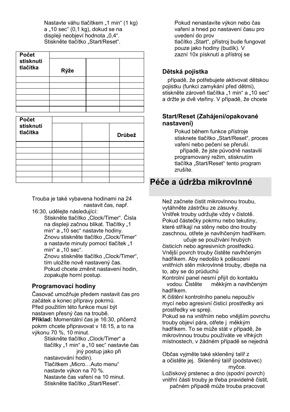 Péĉe a údrņba mikrovlnné trouby | Gorenje GMO-25 DGE User Manual | Page 88 / 160