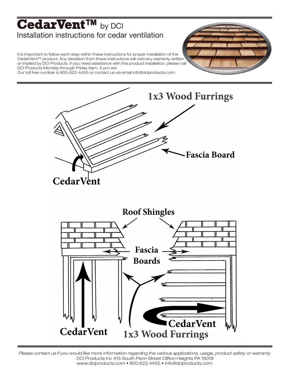 Cedarvent | DCI Products CedarVent User Manual | Page 2 / 2