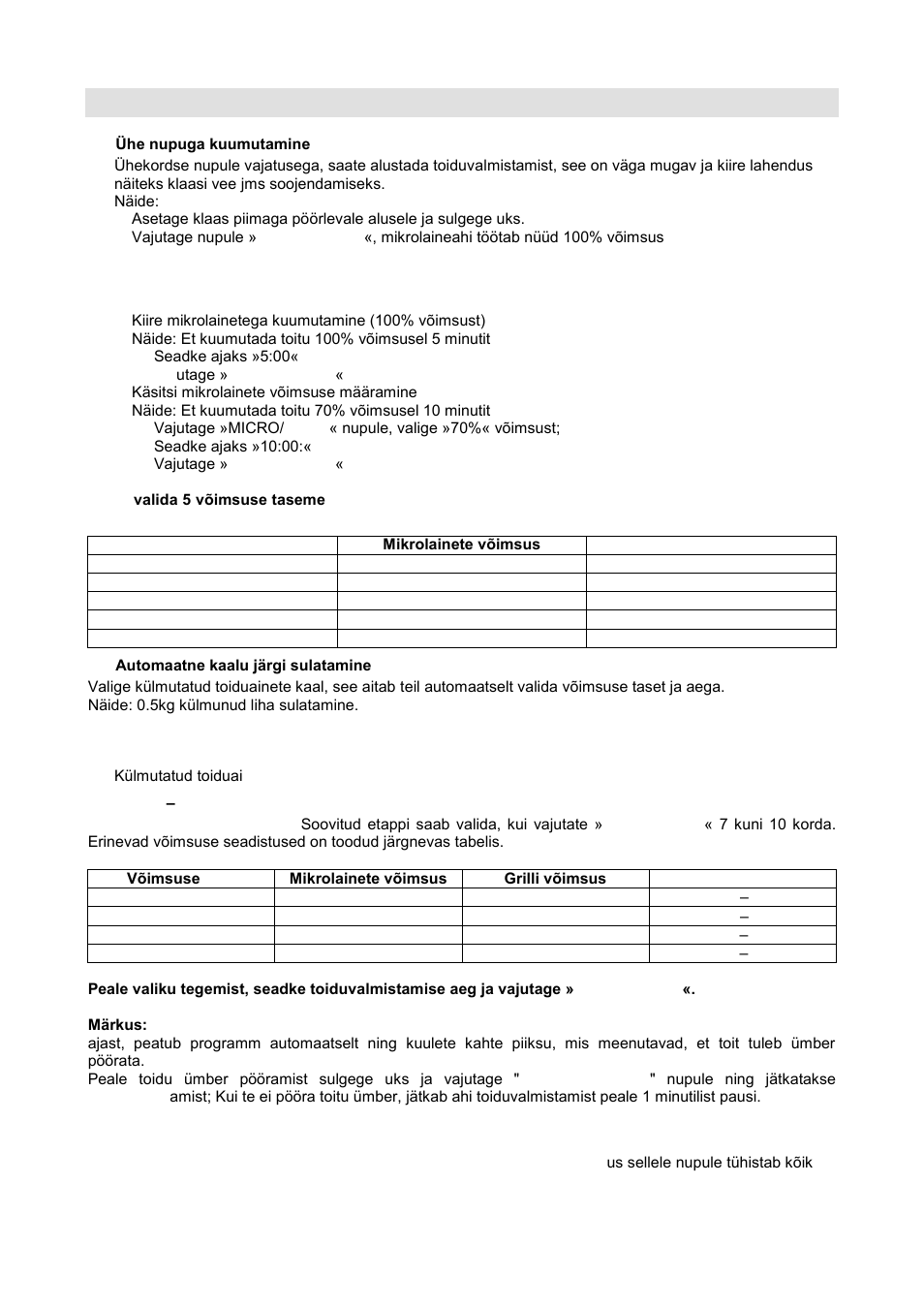 Kasutusjuhend | Gorenje GMO-20 DGW User Manual | Page 147 / 148