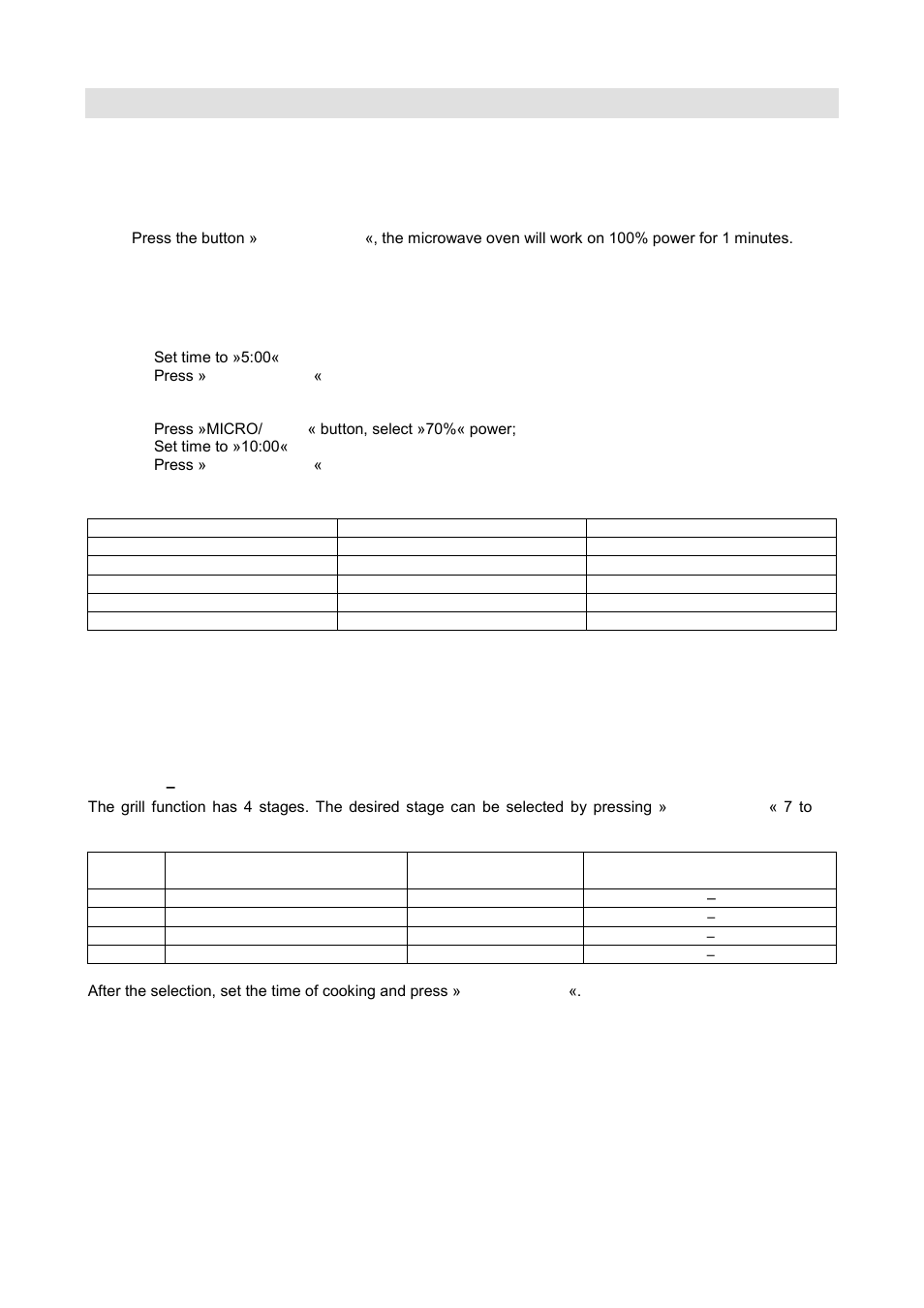 Operation instruction | Gorenje GMO-20 DGW User Manual | Page 33 / 148