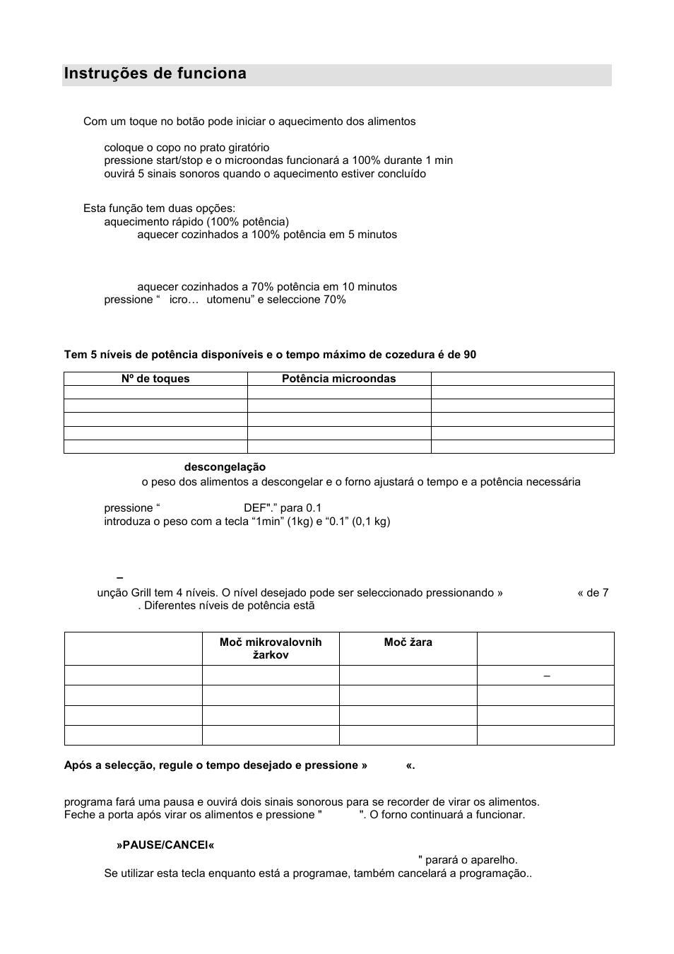 Instruções de funcionamento | Gorenje GMO-20 DGW User Manual | Page 73 / 148