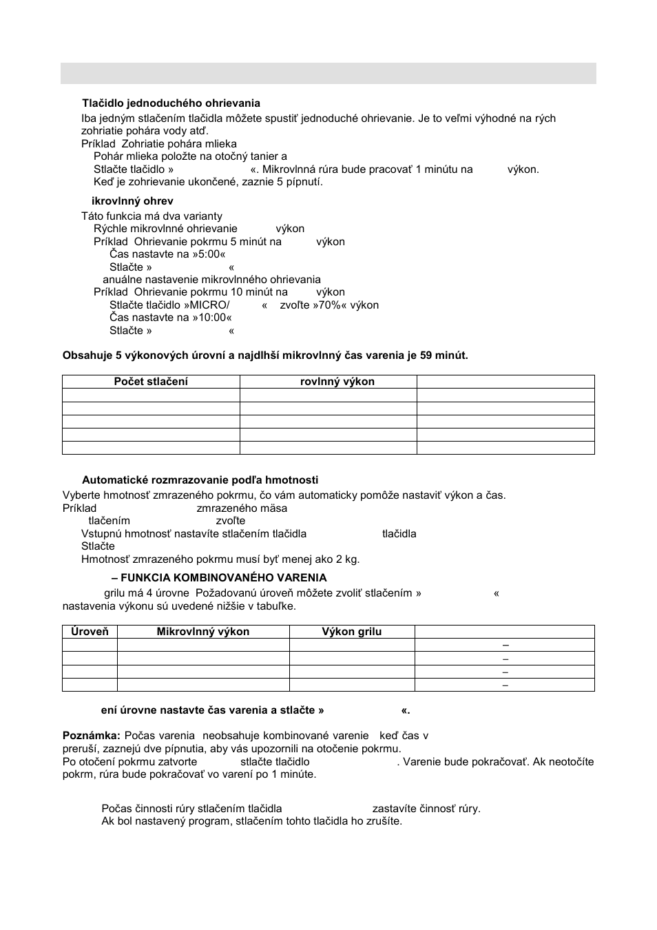 Pokyny k obsluhe | Gorenje GMO-20 DGW User Manual | Page 79 / 148