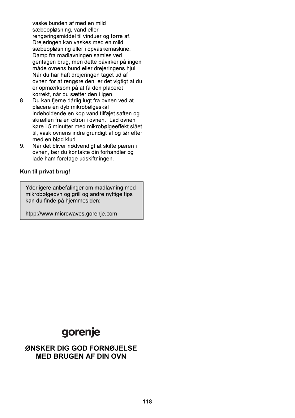 Gorenje GMO-23 DGW User Manual | Page 118 / 160
